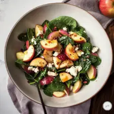 Hot Spinach Apple Salad