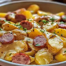 Cheesy Ranch Potatoes and Smoked Sausage
