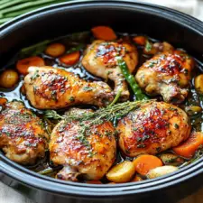 Slow Cooker Honey Garlic Chicken Legs