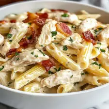 Creamy Chicken Bacon Ranch Pasta Bake