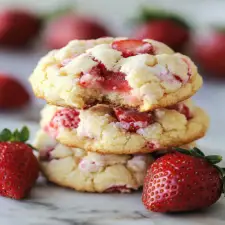 Soft Strawberry Shortcake Cookies