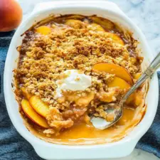 Peach Crisp with Fresh Peaches