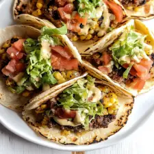 Street Corn Smash Burger Tacos