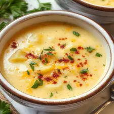 Cheddar Garlic Herb Potato Soup