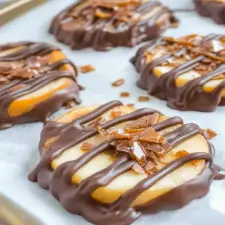Chocolate Covered Caramel Apple Slices