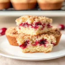 Cranberry Sauce Coffee Cake Muffins