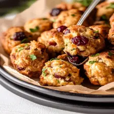 Cranberry Turkey Stuffing Balls